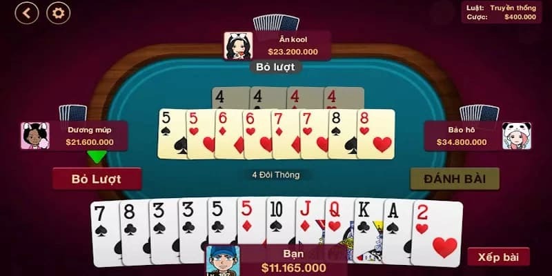 Thuật ngữ trong game Tiến lên miền Nam TR88 